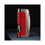 Metalinis, vėjui atsparus butano dujų žiebtuvėlis HONEST - raudonas