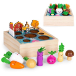 Medinė daržovių dėžė, ECOTOYS ūkis