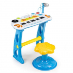 Vaiki&scaron;kas pianinas su mikrofonu ir mp3, melynas