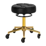 Kirpyklos meistro kėdutė Gabbiano D054G, juoda su auksinėmis detalėmis