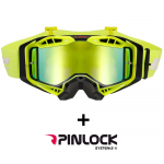 Akiniai LS2 AURA PRO GOGGLE BLACK YELLOW WITH IRIDIUM VISOR