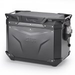Givi Trekker Outback EVO Black alum. &scaron;oninis dėklas kairėje, 48 ltr, parduodamas be užrakto
