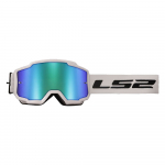 Akiniai LS2 CHARGER GOGGLE White/Green Iridium Visor