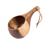 "Kuksa" Medinis puodelis lygiu pavir&scaron;iumi (16,5x8x6 cm.)