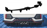 Maxton Design Street Pro Rear Valance Honda Civic Type-R Mk10 / Mk10 Facelift HOCI10TYPERCNC-RS1B+BRBI
