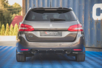 Maxton Design Rear Valance + Exhaust Ends Imitation Peugeot 308 SW Mk2 PE-308-2F-SW-RS1G+CHROME