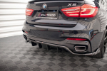 Maxton Design Rear Splitter (with vertical bars) BMW X6 M-Pack F16 BM-X6-16-MPACK-RD1G+RD2G