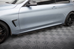 Maxton Design Street Pro Side Skirts Diffusers + Flaps BMW 4 Coupe / Gran Coupe / Cabrio M-Pack F32 / F36 / F33 BM4F32MPACKCNC-SD2B+SF1G