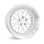 ESR Wheels SR01 19x9.5 5x112 ET35 GLOSS WHITE MACHINE LIP w/ Lip 99551235 SR01WHT-ML