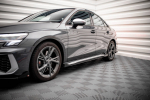 Maxton Design Street Pro Side Skirts Diffusers + Flaps V.1 Audi S3 / A3 S-Line 8Y / 8Y Facelift AUA38YSLINECNC-SD1B+SRF1G