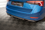 Maxton Design Rear Splitter (with vertical bars) Skoda Octavia Sportline Mk4 SK-OC-4-SL-K-RD1G+RD2G