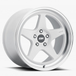 ESR Wheels CR5 18x9.5 5x120 ET22 Gloss White w/ Machined Lip 89551422 CR5WHT-ML 5X120