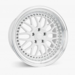 ESR Wheels SR01 18x9.5 5x114.3 ET35 Gloss White w/ Machined Lip 89551435 SR01WHT-ML