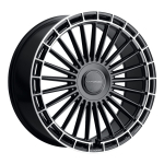 ESR Wheels MVF40 22x10.5 Blank ET0-45 GLOSS BLACK DIAMOND RING w/ Lip 2055BBCC MVF40DRGB-P2