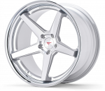 Ferrada Wheels FR3 20x9 5x120 ET35 Machine Silver / Chrome Lip FR32095120MS35