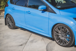 Maxton Design Street Pro Side Skirts Diffusers + Flaps Ford Focus RS Mk3 FOFO3RSCNC-SD1B+SRF1G
