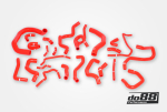 DO88 AUDI SEAT SKODA VW 1.8 / 2.0 TSI (MQB) Coolant hoses (24 pcs) Red