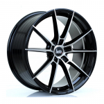 BOLA Wheels B19 19x8.5 5x110 ET40-45 GLOSS BLACK POLISHED FACE 10.3kg