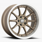 ESR Wheels CS12 18x8.5 5x108 ET30 Matte Bronze w/ Machined Lip 88551430 CS12MBRNZ-ML 5X108