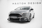 Maxton Design Street Pro Front Splitter + Flaps Ford Focus ST Mk3 Facelift FOFO3FSTCNC-FD4B+FSF1G
