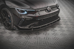 Maxton Design Front Splitter V.2 + Flaps Volkswagen Golf R Hatchback / Variant Mk8 VW-GO-8-R-FD2G+FSF
