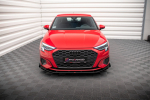 Maxton Design Street Pro Front Splitter + Flaps Audi A3 8Y AUA38YCNC-FD1BRB+FSF1G