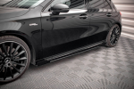 Maxton Design Street Pro Side Skirts Diffusers + Flaps Mercedes A35 AMG / AMG-Line Aero Pack W177 MEA17735CNC-SD1BRB+SF1G