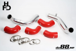 DO88 Volvo 7/940 Turbo Center Connection pipe kit .red hoses .3'' throttle body