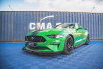 Maxton Design Street Pro Front Splitter V.1 + Flaps Ford Mustang GT Mk6 Facelift FOMU6FGTCNC-FD1B+FSF1G