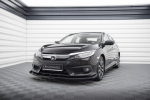 Maxton Design Street Pro Front Splitter + Flaps Honda Civic Sedan Mk10 HOCI10CNC-FD1B+FSF1G