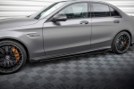 Maxton Design Street Pro Side Skirts Diffusers + Flaps Mercedes-AMG C63 Sedan / Estate W205 Facelift MEC205F63CNC-SD1BRB+SF1G