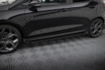 Maxton Design Street Pro Side Skirts Diffusers + Flaps Ford Fiesta ST / ST-Line Mk8 FOFI8STCNC-SD2B+SF1G