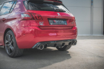 Maxton Design Rear Valance + Exhaust Ends Imitation Peugeot 308 GT Mk2 Facelift PE-308-2F-GT-RS1G+BLACK