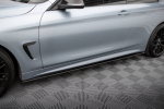 Maxton Design Street Pro Side Skirts Diffusers BMW 4 Coupe / Gran Coupe / Cabrio M-Pack F32 / F36 / F33 BM4F32MPACKCNC-SD2BRB