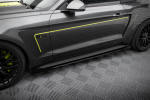 Maxton Design Street Pro Side Skirts Diffusers + Flaps Ford Mustang GT Mk6 FOMU6GTCNC-SD1B+SF1G
