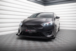 Maxton Design Street Pro Front Splitter + Flaps Kia Proceed GT Mk3 Facelift / Ceed GT / GT - Line Mk1 Facelift KICE3FPROGTCNC-FD1B+FSF1G