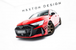 Maxton Design Street Pro Front Splitter Audi RS3 Sedan 8Y Facelift AURS38YFSCNC-FD1B