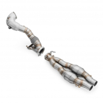 RM Motors AUDI TTRS 2.5 TFSI downpipe with heat shield and catalytic converters