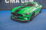 Maxton Design Front Splitter V.1 + Flaps Ford Mustang GT Mk6 Facelift FO-MU-6F-GT-FD1G+FSF