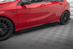 Maxton Design Street Pro Side Skirts Diffusers + Flaps Mercedes-Benz A 45 AMG W176 Facelift MEA176FAEROCNC-SD1B+SF1G