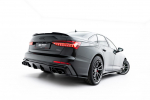 Maxton Design Rear Valance + Exhaust Ends Imitation Audi A6 S-Line / S6 C8 / C8 Facelift AU-A6-C8-SLINE-RS1G+RS1RG+BLACK