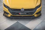 Maxton Design Street Pro Front Splitter + Flaps Volkswagen Arteon R-Line Sedan / Shooting Brake Mk1 VWAR1RLINECNC-FD1BRB+FSF1G