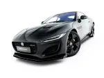 Maxton Design Street Pro Front Splitter + Flaps Jaguar F-Type X152 Facelift 2 JAFTYPE1F2CNC-FD1BRB+FSF1G