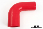 DO88 Silicone Hose Red 90 degree 3.5 - 4'' (89 - 102mm)