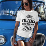 Moteri&scaron;ki mar&scaron;kinėliai "Queens are born" su Jūsų pasirinktu mėnesiu