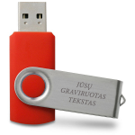 Klasikinis USB raktas (su galimybe i&scaron;graviruoti už papildomą kainą) (4 GB)
