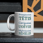 Puodelis "Tėtis. Uo&scaron;vis. Senelis"