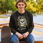 Džemperis "Stay positive" (be kapi&scaron;ono)