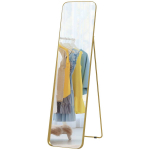 Pastatomas viso ūgio veidrodis, pakreipiamas, Auksinis, 40 &times; 6 &times; 160 cm