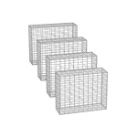 Rinkinys i&scaron; 4 gabionų 100x80x30cm., sidabrinės spalvos